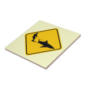 Haifisch-Skifahren Fliese (Seite)