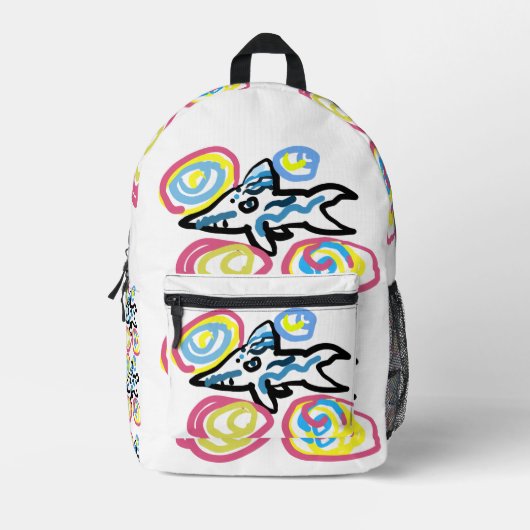 Haifisch Sommer Bedruckter Rucksack (Vorderseite)