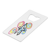 Haifisch Sommer Geldbeutel Flaschenöffner (Vorderseite Schrägansicht)