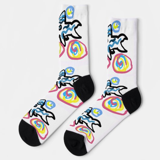 Haifisch Sommer Socken (Linkes Detail)