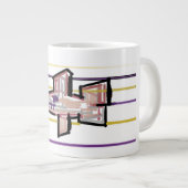 Haifisch-Sommerfreude Jumbo-Tasse (Vorderseite Rechts)