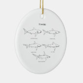 Haifisch-Spezies-Logo Keramikornament (Rechts)