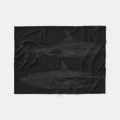 Haifisch-Surfbrett-Flossendesign cooler Surfer Oze Fleecedecke (Vorderseite (Horizontal))