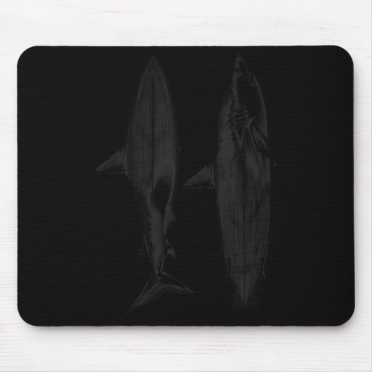 Haifisch-Surfbrettflossendesign cooler Surfer Ozea Mousepad (Vorne)