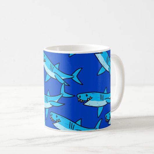 Haifisch-Tapete Kaffeetasse (VorderseiteRechts)