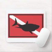 Haifisch-Tauchflagge Mousepad (Mit Mouse)
