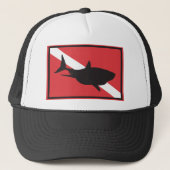 Haifisch-Tauchflagge Truckerkappe (Vorderseite)