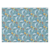 Haifisch Trendy unter dem Meeresthema Grüner Hinte Tischdecke (Vorderseite (Horizontal))