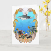 Haifisch-und Riff-Karte Karte (Gelbe Blume)