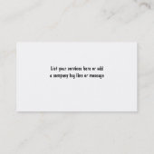 Haifisch-Visitenkarten Visitenkarte (Rückseite)