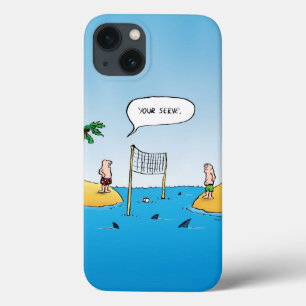 Haifisch-Volleyball-lustige Zeichentrick Case-Mate iPhone Hülle