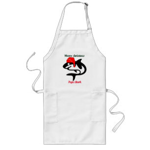 Haifisch Weihnachtsfamilie, personalisiert anpasse Lange Schürze