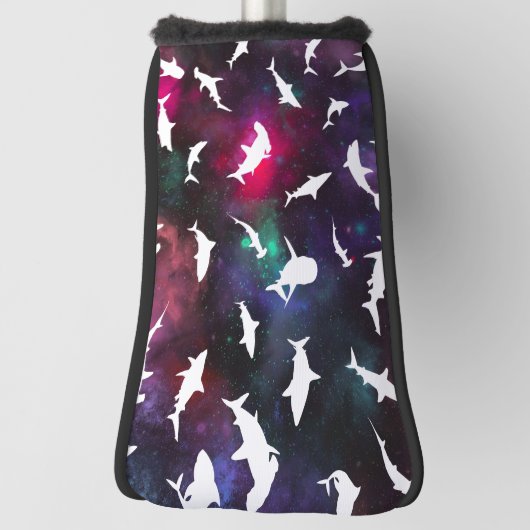 Haifisch-weißer Schatten auf der Dunklen Galaxie Golf Headcover (Rotieren 90)