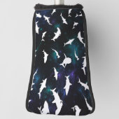 Haifisch-weißer Schatten auf der Dunklen Galaxie Golf Headcover (Rotieren 90)