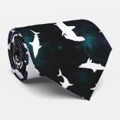 Haifisch-weißer Schatten auf der Dunklen Galaxie Krawatte (Gerollt)