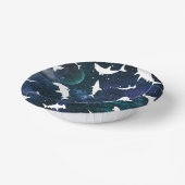 Haifisch-weißer Schatten auf der Dunklen Galaxie Pappteller (Gewinkelt)