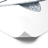 Haifisch zeichnend klein poster (Ecke)
