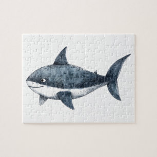 Haifisch zeichnend klein puzzle