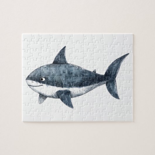 Haifisch zeichnend klein puzzle (Horizontal)