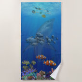 HaifischBadetuch Strandtuch (Vorderseite)