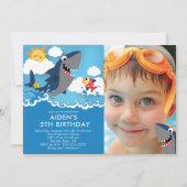 Haifischbecken Geburtstagseinladung Einladung (Vorderseite)