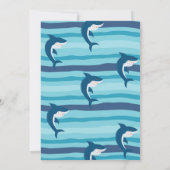 Haifischbecken Geburtstagsparty Shark Boy Einladung (Rückseite)