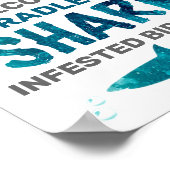 Haifischbefall jedes Alter Geburtstagspartei Willk Poster (Ecke)