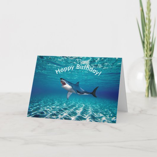 Haifischbild für Geburtstagsgrußkarte Karte (Vorderseite)