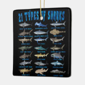 Haifische 21 Arten von Haien Keramikornament (Links)