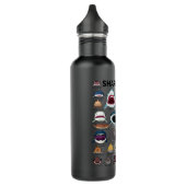 Haifische - Art des Hais - Haifische aller Arten K Edelstahlflasche (Links)