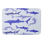 Haifische blau badematte (Vorderseite)