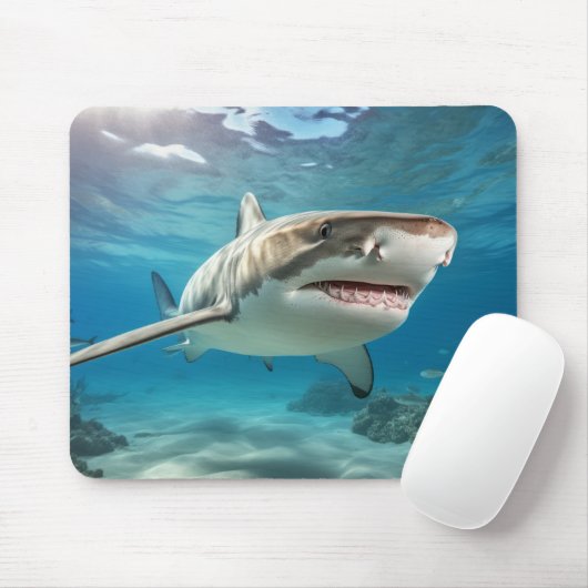 Haifische Blauer Ozean Tiefsee Mousepad (Mit Mouse)