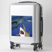 Haifische, die Thunfischaufkleber angreifen Aufkleber (Koffer)