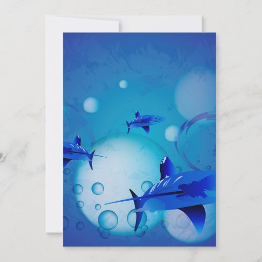 Haifische Einladung (Vorderseite)