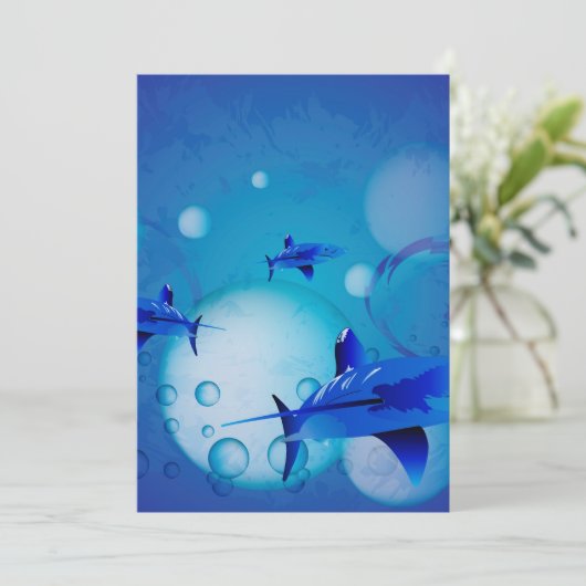 Haifische Einladung (Stehend Vorderseite)