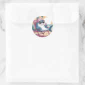 Haifische essen Sommereis-Quadrat Aufkleber (Tasche)