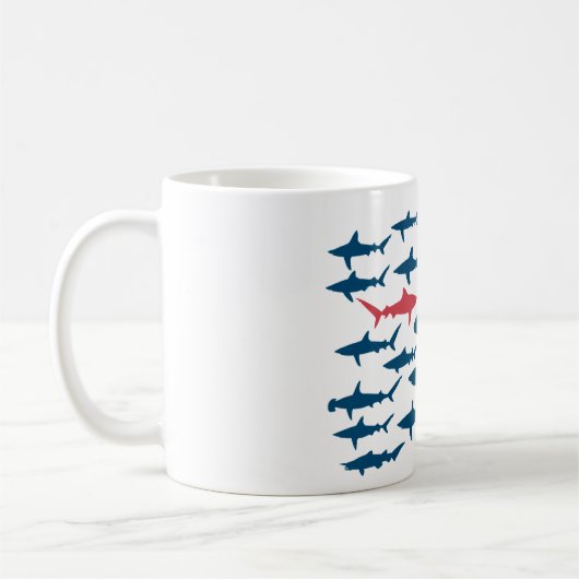 Haifische, gehen Ihre eigene Weise! Tasse (Links)