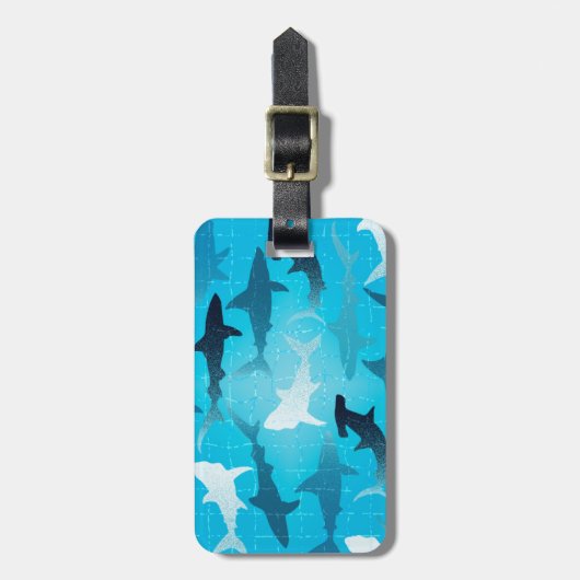 Haifische! Gepäckanhänger (Vorderseite vertikal)