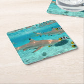 Haifische im Bora Bora Lagune-Untersetzer Rechteckiger Pappuntersetzer (angewinkelt)