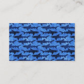 Haifische im tiefen blauen Meer Visitenkarte (Rückseite)