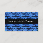 Haifische im tiefen blauen Meer Visitenkarte (Rückseite)