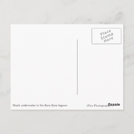 Haifische in der Bora Bora Lagunepostkarte Postkarte (Rückseite)