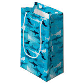 Haifische! Kleine Geschenktüte (Vorderseite Schrägansicht)