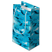Haifische! Kleine Geschenktüte (Rückseite Schrägansicht)