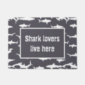 Haifische lieben hier Unterwasserkreaturen Fußmatte (Vorderseite)