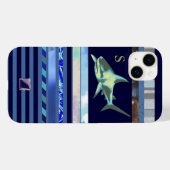 Haifische Meerestierblauer Case-Mate iPhone Hülle (Rückseite (Horizontal))