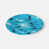 Haifische! Pappteller (Schrägansicht)