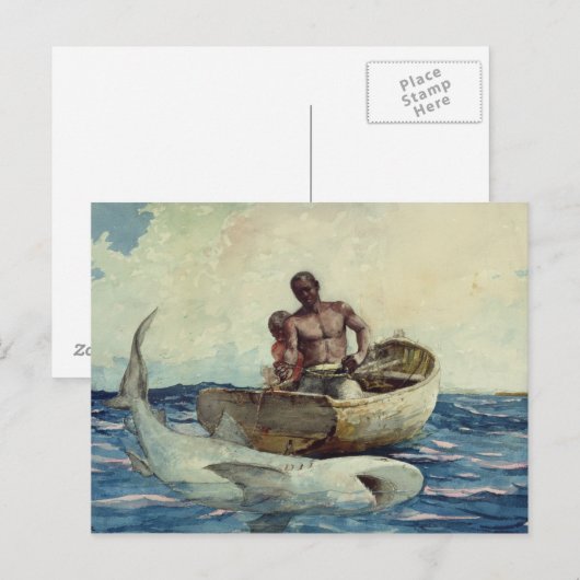 Haifischfang, 1885 postkarte (Vorne/Hinten)