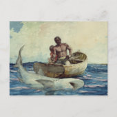 Haifischfang, 1885 postkarte (Vorderseite)