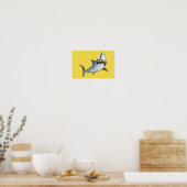 Haifischfisch-Zuhause personalize Destiny's Poster (Küche)